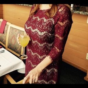 Burgundy Jessica Howard cocktail dress size 12